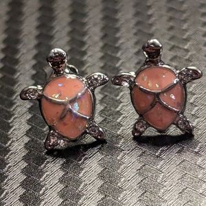 Sterling Silver Turtle Stud Earrings
